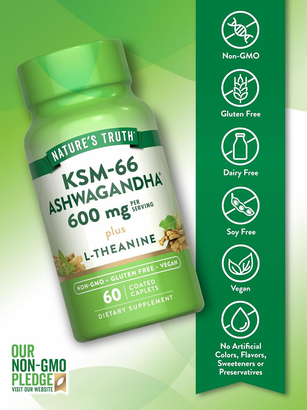 Ashwagandha with L-Theanine Capsules 60 Count a7