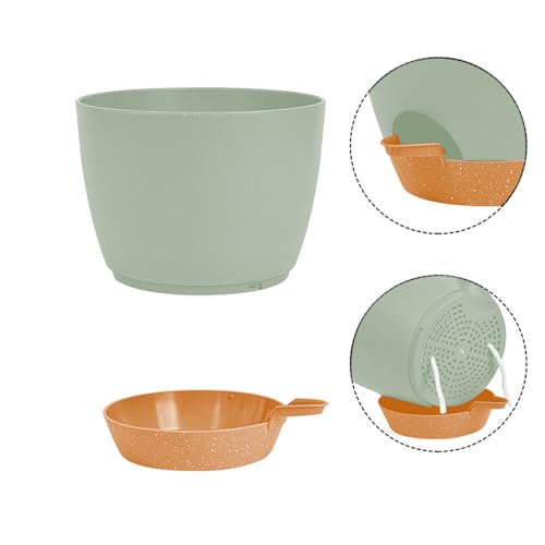 Self Watering Planters for Indoor Plants with Saucer Reservoir 7k