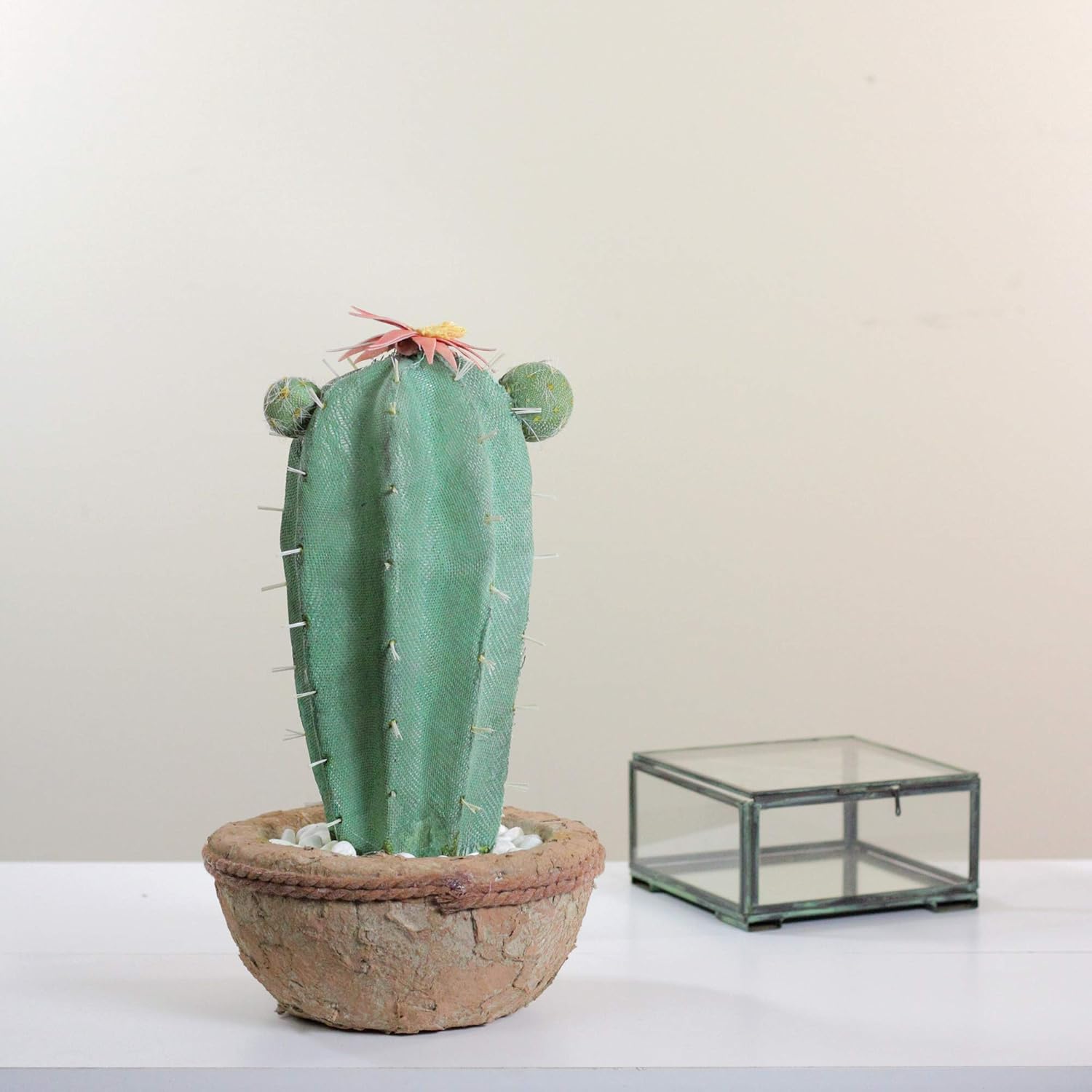 Potted Artificial Cactus Plant with Flowers 7k