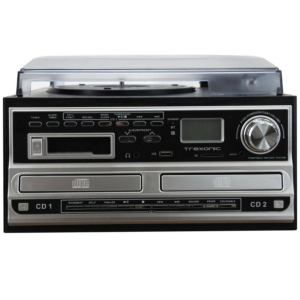 Turntable with CD Player and Cassette Player k7