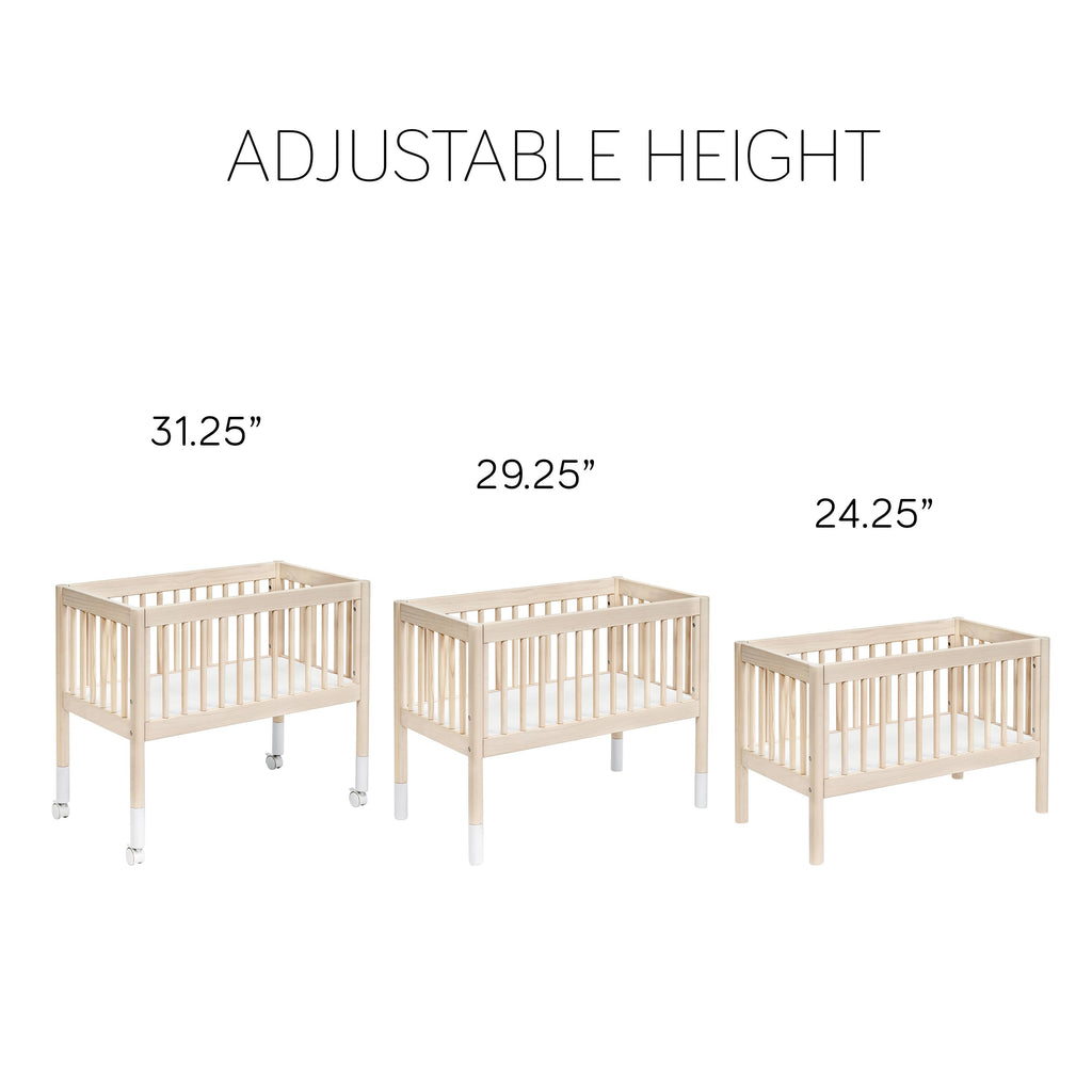 Portable Bassinet White Washed Natural k7