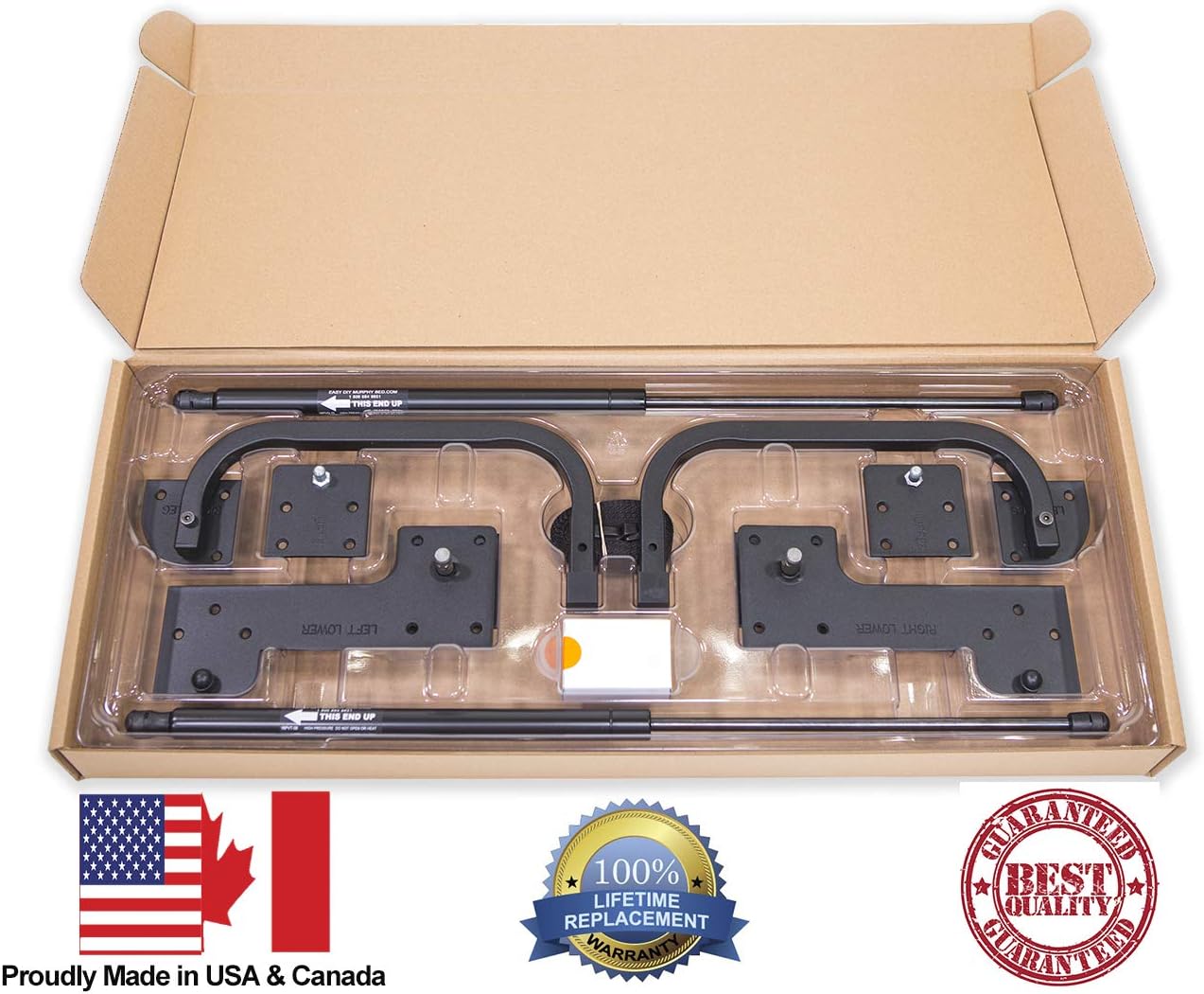 Queen Size Murphy Bed Hardware Kit DIY Wood Frame Folding Wall Bed 7k