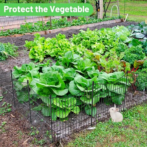 Garden Fence 24in x 10ft Rustproof Metal Panel k7