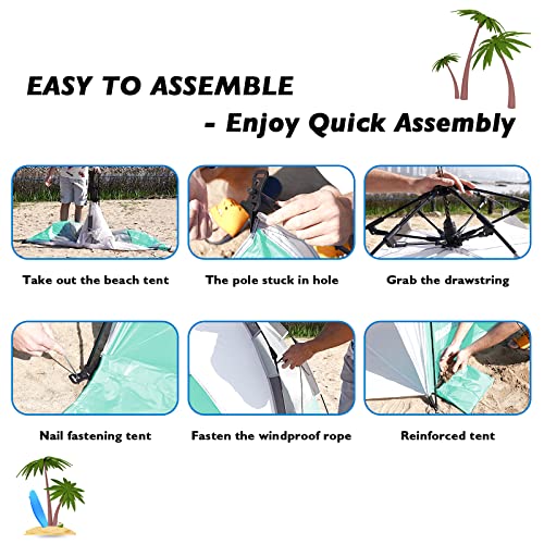 Beach Tent Pop Up Sun Shelter UPF 50+ UV Protection a7