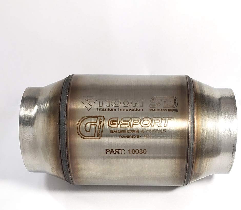GESI G-Sport High Flow Catalytic Converter (2.5 IN/OUT x 4 Body Non EPA)