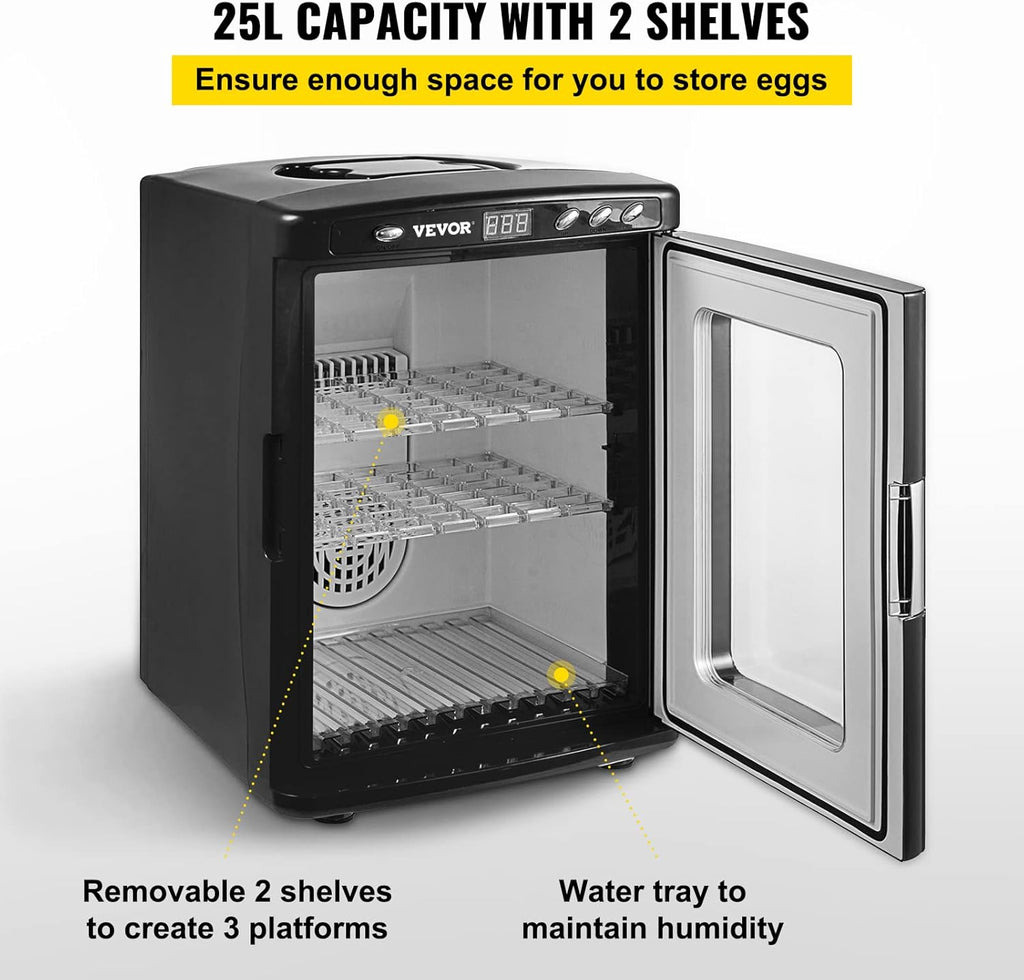 Egg Incubator 25L Reptile Hatcher 5-60°C Digital Display a7