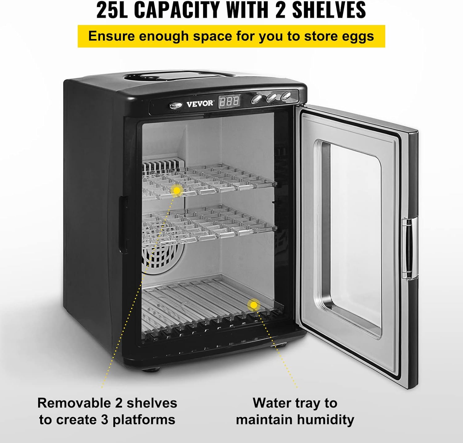 Egg Incubator 25L Reptile Hatcher 5-60°C Digital Display a7