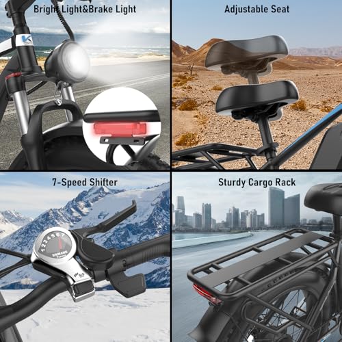 Electric Bike for Adults 48V Fat Tire eBike 7k