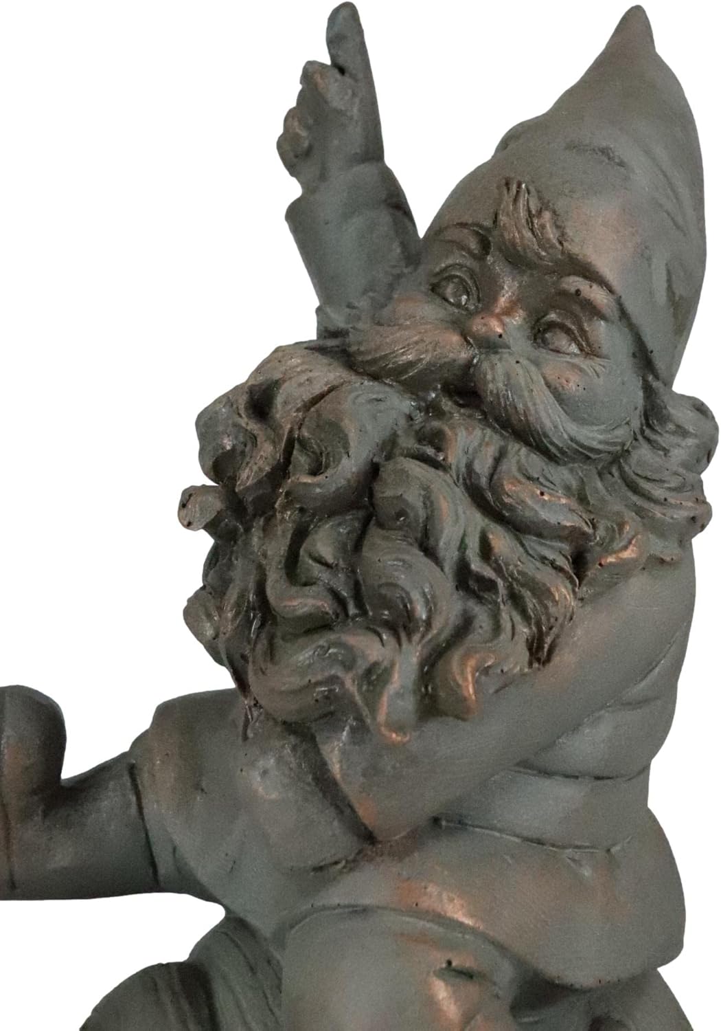 Gnome Sitting On Tortoise Figurine Garden Decor k7