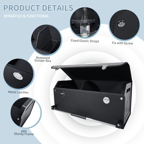 Car Organizer Trunk, Collapsible Leather with Lid, Auto Cargo Storage a7