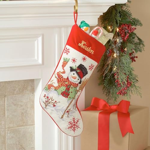 Personalized Christmas Needlepoint Stocking 100% Wool A7
