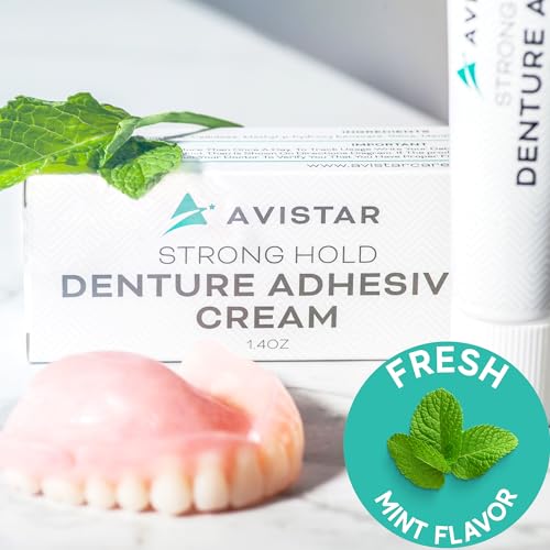 Denture Adhesive Cream, 12 Hour Hold, Mint Flavor 6 Pack a7