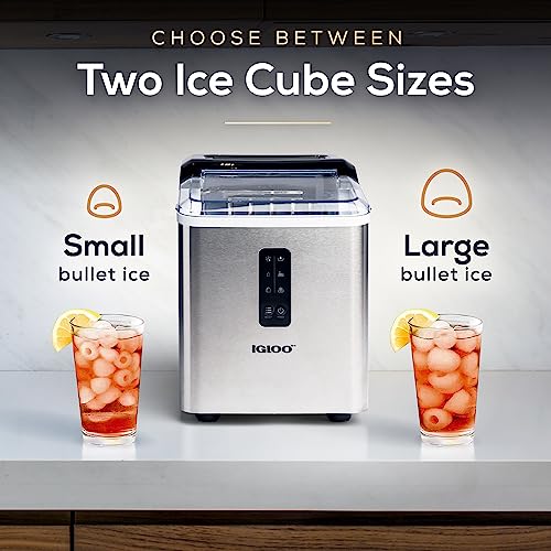 Electric Countertop Ice Maker Machine Portable 33lbs 24h Stainless Steel A7
