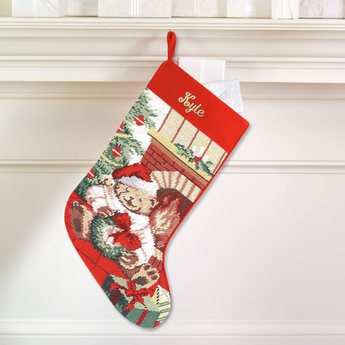 Personalized Christmas Needlepoint Stocking 100% Wool A7