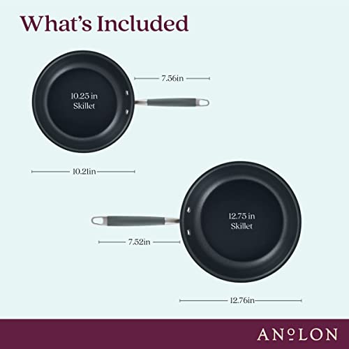 Hard-Anodized Nonstick Skillet 2-Piece Set with Saucepan k7m