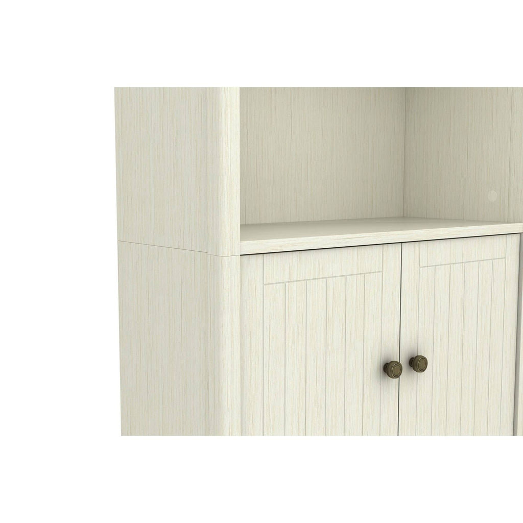 Office Library Bookcase Weathered White k7p