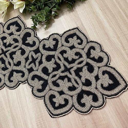 Beaded Table Runner 13x36 Multicolour H7q
