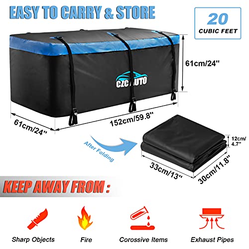 Hitch Cargo Carrier Bag 20 cu ft Waterproof for SUV Truck Van a7