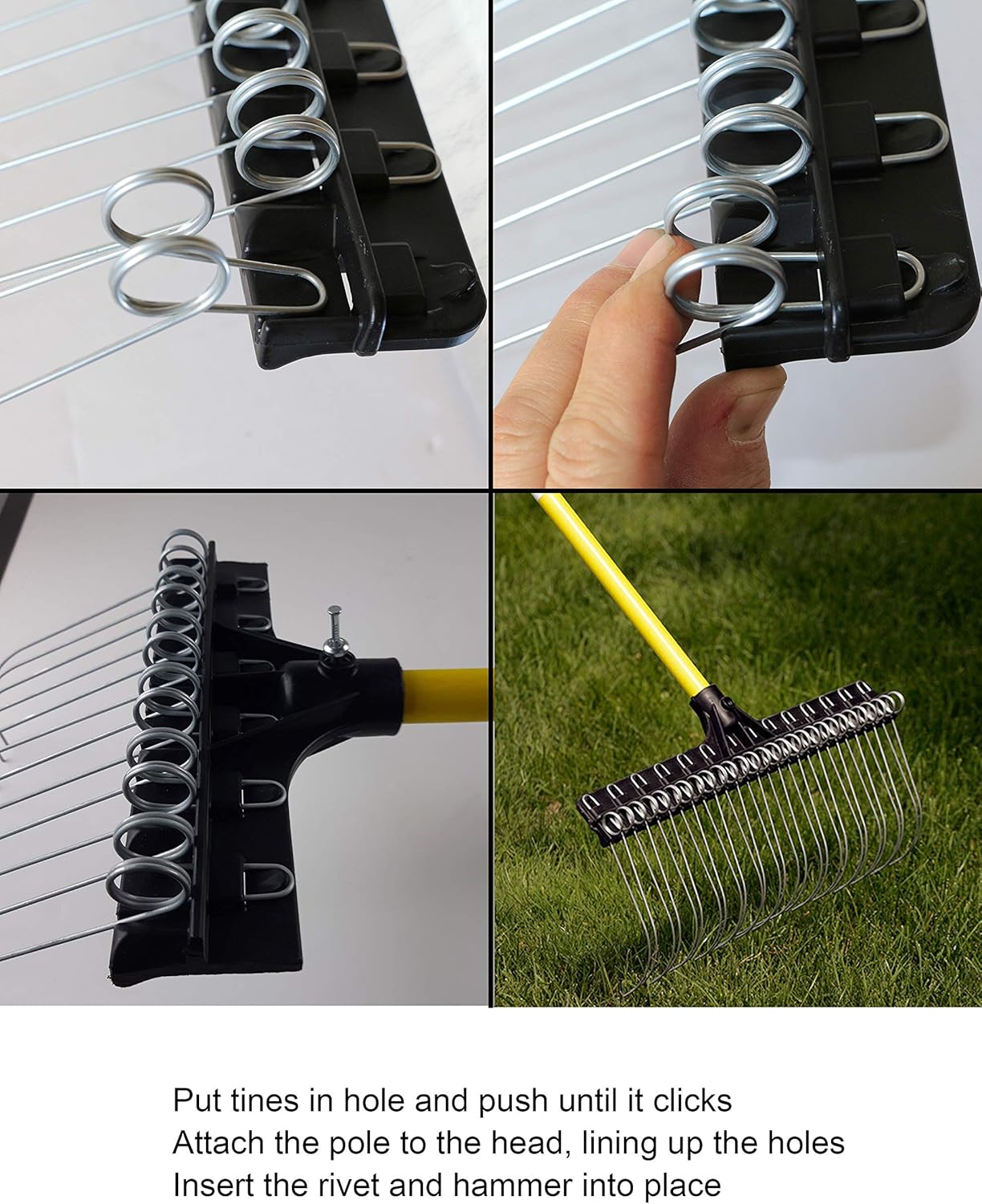 Rake 21-inch Fiberglass Handle 6-Pack k7