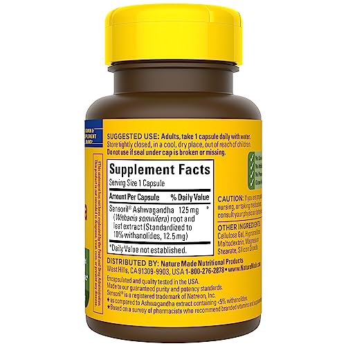 Ashwagandha Capsules 125mg, 60 Count x2 k7