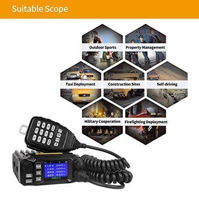 Dual Band Quad-Standby Mini Mobile Radio 25W Vehicle Transceiver 7k