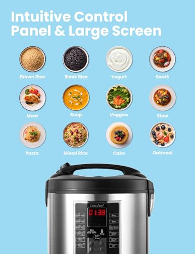 Compact Rice Cooker 6-in-1 Stainless Steel Multi Cooker 2QT A7