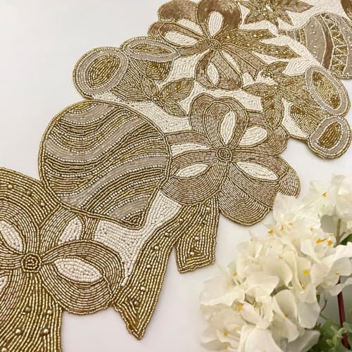 Beaded Table Runner 13x36 Multicolour H7q