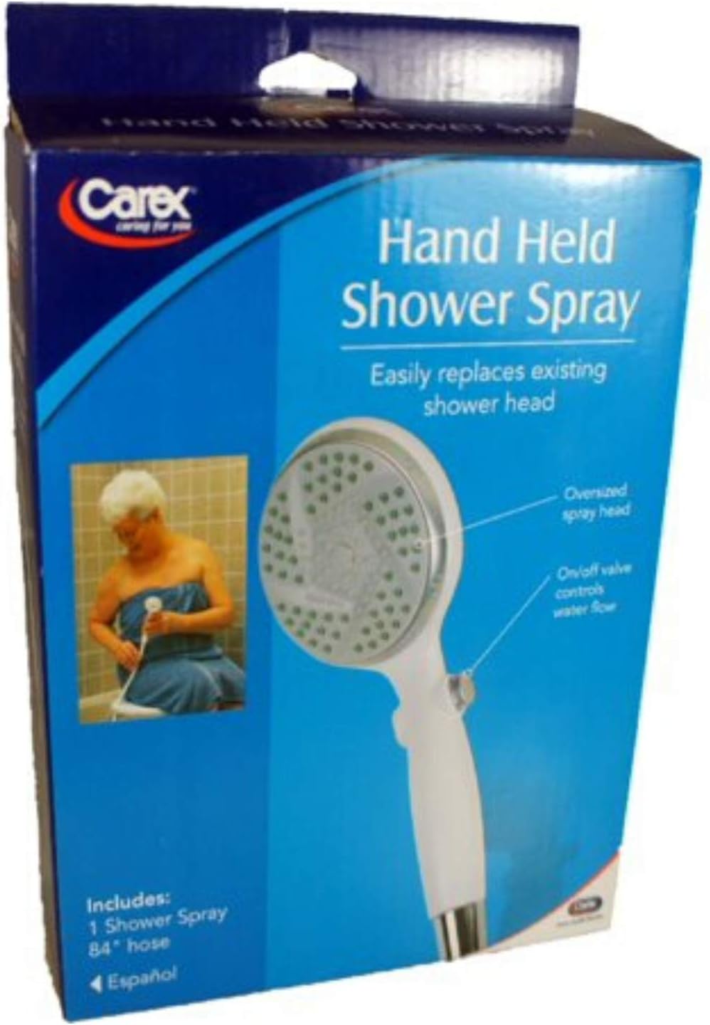 Handheld Shower Head with 84" Flexible Hose and Pause Function White k7