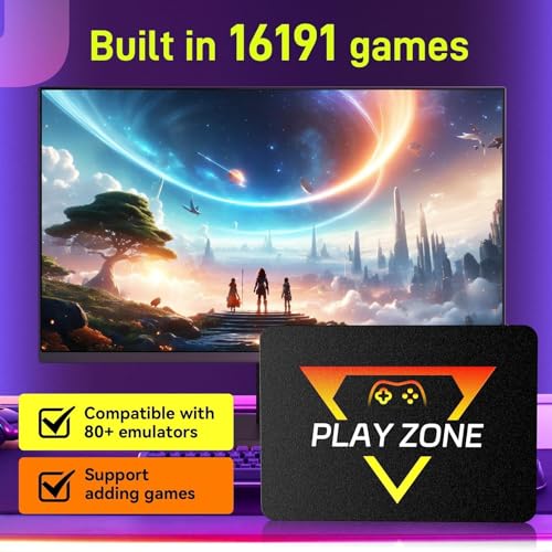 Retro Gaming Console with 16191 Games, Plug and Play HDMI, 3 Systems in 1 SSD k7