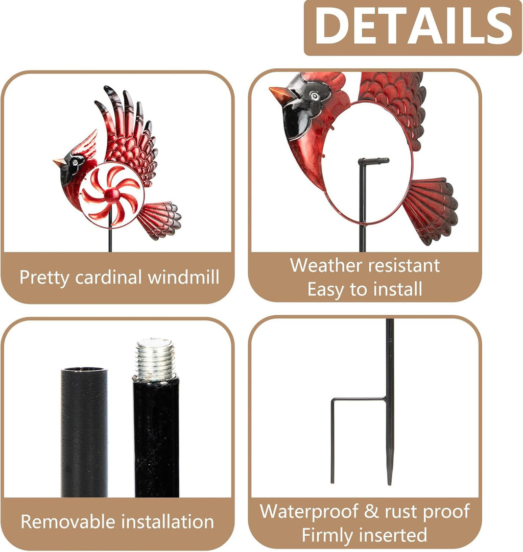 Metal Wind Spinner Outdoor Garden Decoration k7