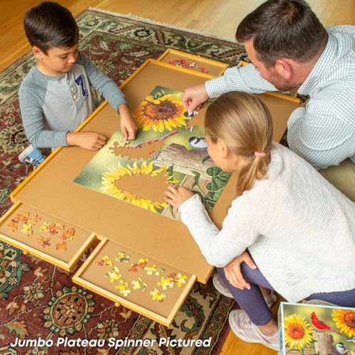 Jigsaw Puzzle Board with Drawers 1000 Piece Wooden Organizer a7