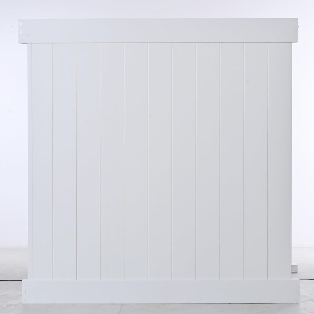 Vinyl Privy Fence Panels - 6ft.H x 6ft.W, Set of 2 Pcs Compatible with Outdoor Privy and Security