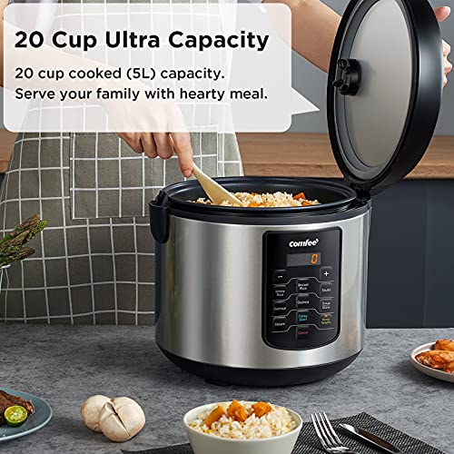 Compact Rice Cooker 6-in-1 Stainless Steel Multi Cooker 2QT A7