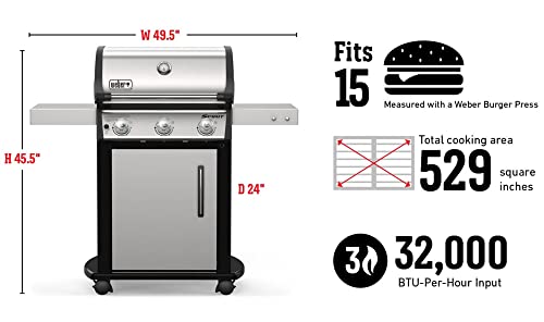 3-Burner Propane Grill Black k7m