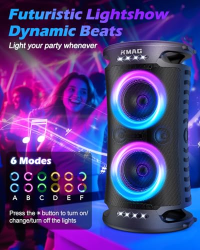 Portable Bluetooth Speaker with Deep Bass and Lights a7