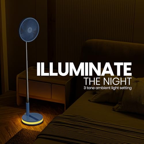Portable Wireless Fan with 4 Speeds and Remote Control k7p