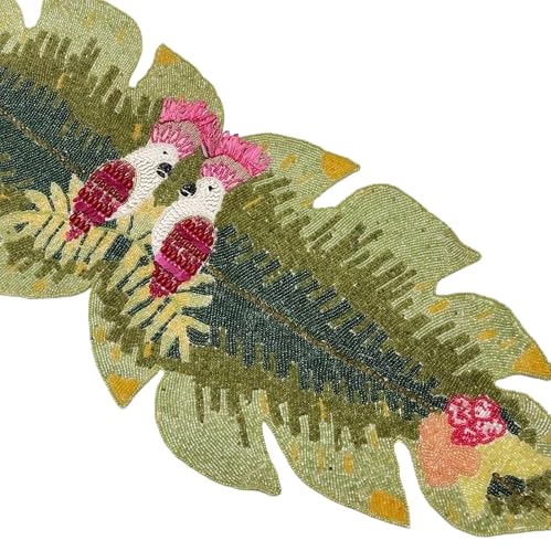 Beaded Table Runner 13x36 Multicolour H7q