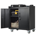 2 Door Tool Cabinets for Garage, Lockable Metal Storage Cabinet with Adjustable Shelves, Rolling Tool Chest, Garage Storage Cabinet with Wheels, 34" H * 30" L * 18" W, Assembly Required