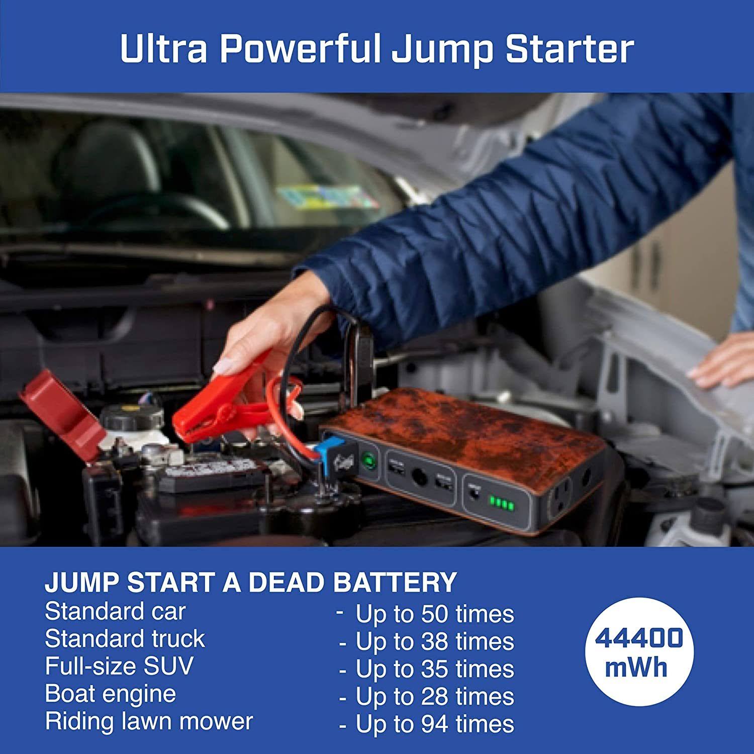 Wireless Phone Charger Car Jump Starter Rose Gold 7k