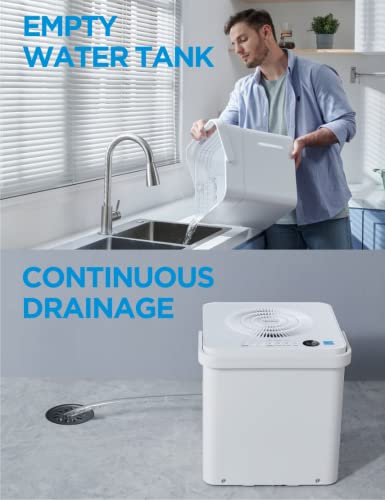 Dehumidifier for Basement with Drain Hose k7