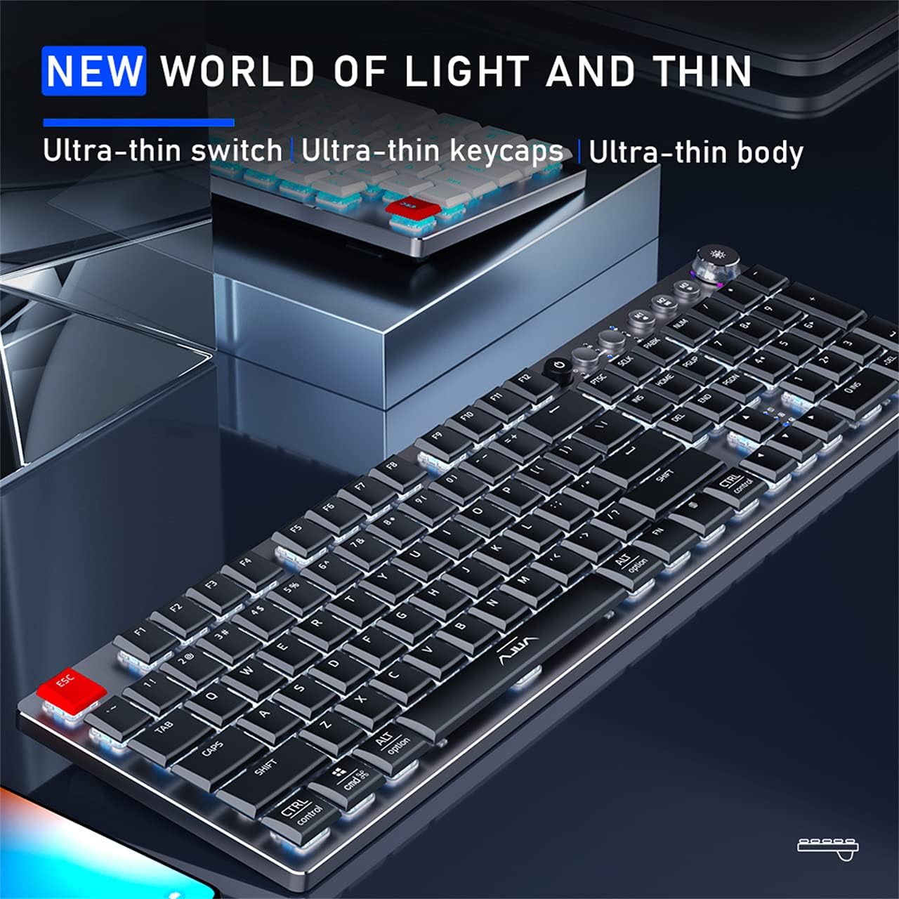 Wireless Bluetooth Mechanical Keyboard RGB Backlit 104 Keys A7