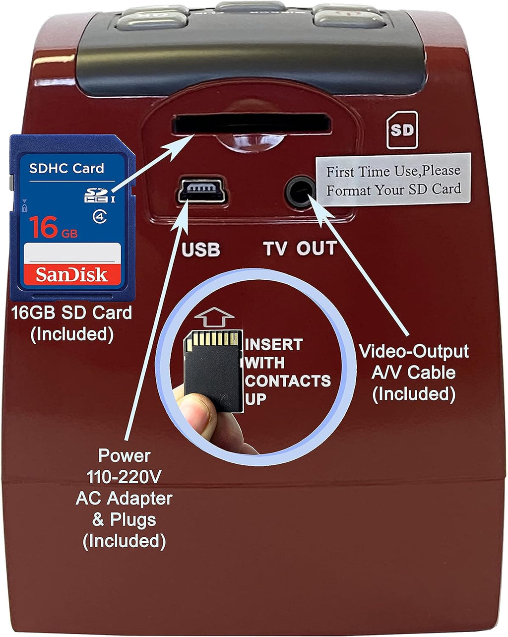 Film & Slide Scanner, 35mm to 22MP JPEG, Red k7