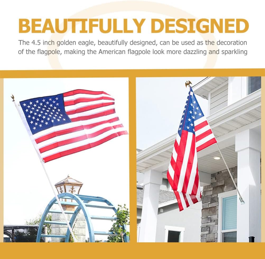 Eagle Flag Pole Topper 2pcs Plastic Finial A7