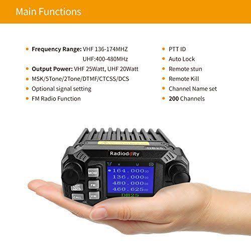 Dual Band Quad-Standby Mini Mobile Radio 25W Vehicle Transceiver 7k