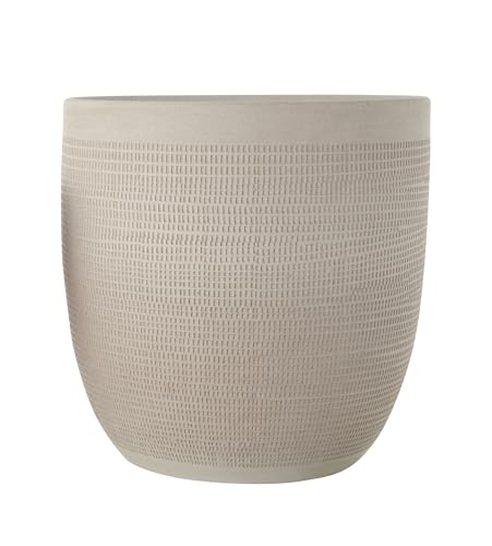 Large Matte White Stoneware Planter k7