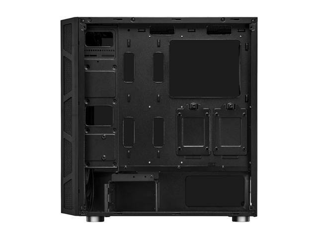 Gaming PC Case with Dual Ring Blue LED Fans 7k