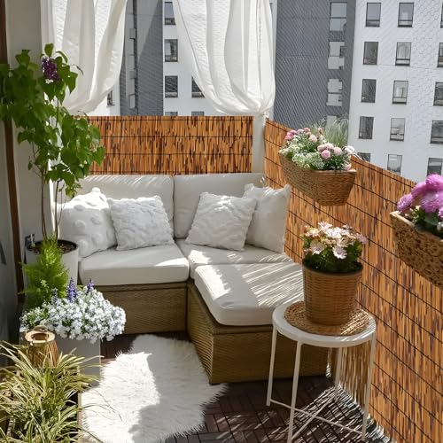 Bamboo Reed Fence 6ft x 16.4ft Outdoor Privacy Screening k7