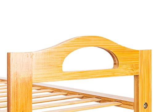 Bamboo Shoe Rack 4 Tier Espresso k7