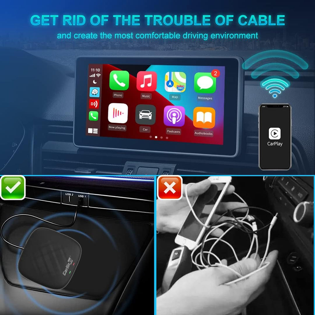 Wireless CarPlay & Android Auto Car Adapter for 2015-2022 Cars a7