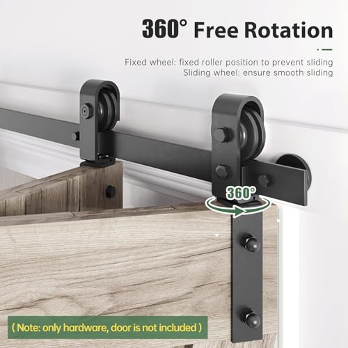 Bifold Sliding Barn Door Hardware Track Kit 4f
